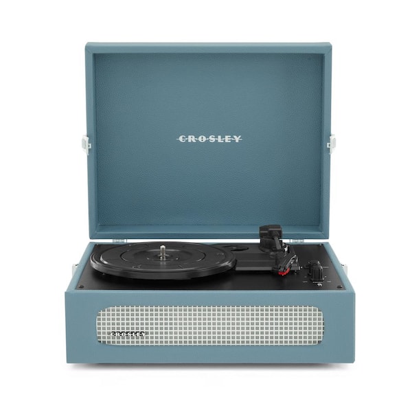 CROSLEY FURNITURE Voyager Turntable in Washed Blue