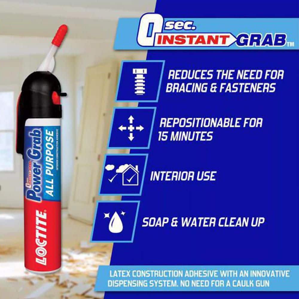 Loctite Power Grab White All-Purpose Construction Adhesive 7.5 fl oz