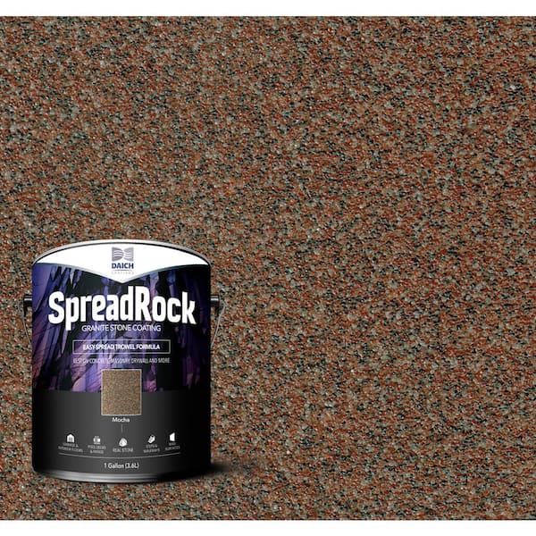 SpreadRock Granite Stone Coating 1 Gal. Mocha Satin Interior/Exterior Concrete Resurfacer and Sealer