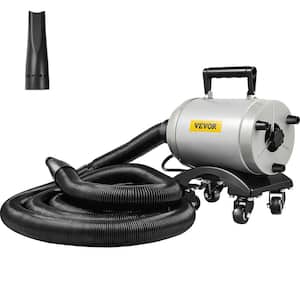 Car Air Dryer Blower 5HP Car Dryer Air Blower 180 CFM 5-20P Plug with Casters 20 ft. Hose 2 Air Jet Nozzle for Car Wash