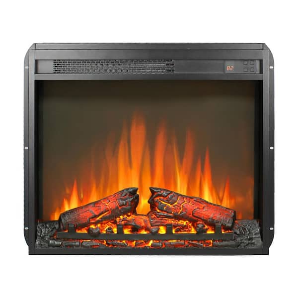 23 in. Electric Fireplace Insert with 3D Flame, Heater 400 sq. ft., 11 Temp Settings, 4 Adjust Brightness, Timer, Remote