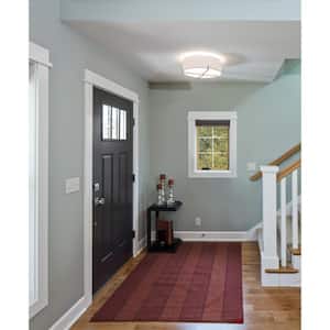 24 in. x 36 in. W-2500 Series Red Painted Clad Wood Right-Handed Casement Window with Colonial Grids/Grilles