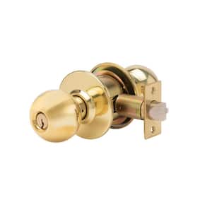 SVB Series Standard Duty Bright Brass Grade 2 Commercial Cylindrical Classroom Door Knob with Lock