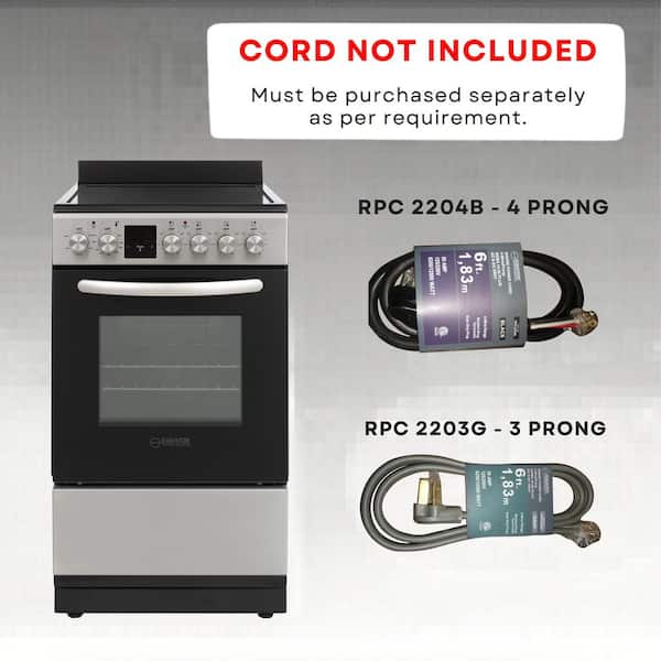 Equator 20 in. Electric Cooking Range 4-Ceramic Burners