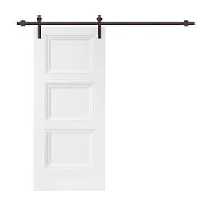 CALHOME 36 in. x 80 in. White Primed Composite MDF 4 Panel Interior ...