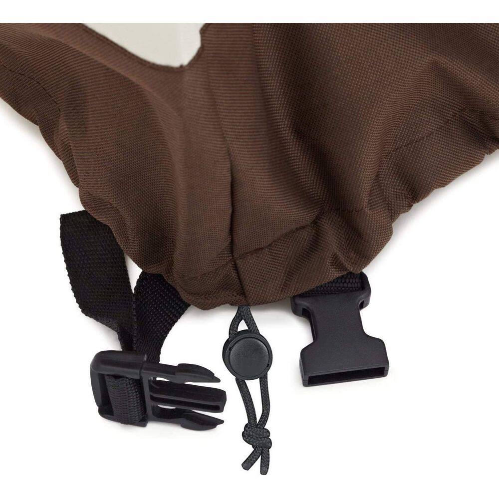 Beige and Brown Water Resistant Outdoor Patio Chair Covers, Set of 2