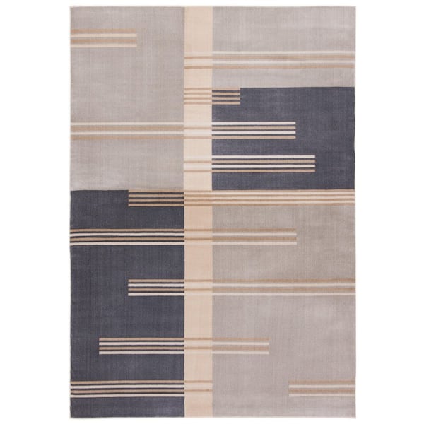 Orwell 5 ft. x 8 ft. Gray/Charcoal Abstract Geometric Area Rug
