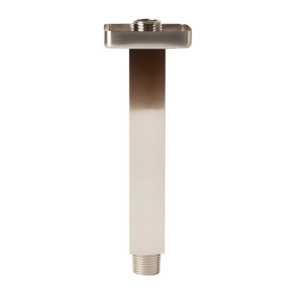 Brushed Nickel 6" Square Ceiling Shower Arm