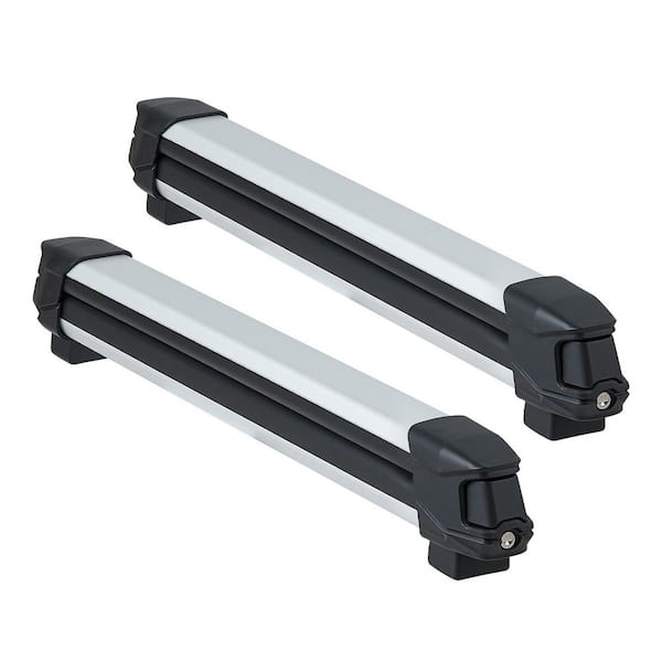 Ski and Snowboard Roof Rack, 165 lbs. Aluminum Car Roof Rack, Carrier, Fit Most Slotted Crossbars, 2-Pieces 2025 update