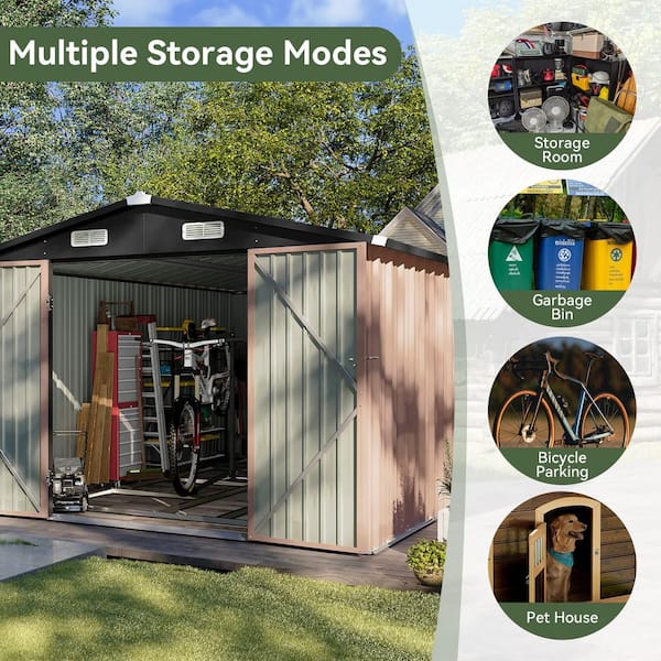 Reviews for Sizzim 8 ft. W x 12 ft. D Tool Shed Metal Storage Shed