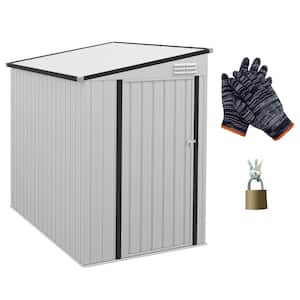 Garden Tool Storage House 6 ft. x 4 ft. Metal Outdoor Storage Shed with Lockable Door and 2 Air Vents (4 sq. ft.)