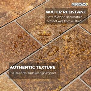 Subway Collection Rusty Stone 12 in. x 12 in. PVC Peel and Stick Tile (5 sq. ft./5-Sheets)