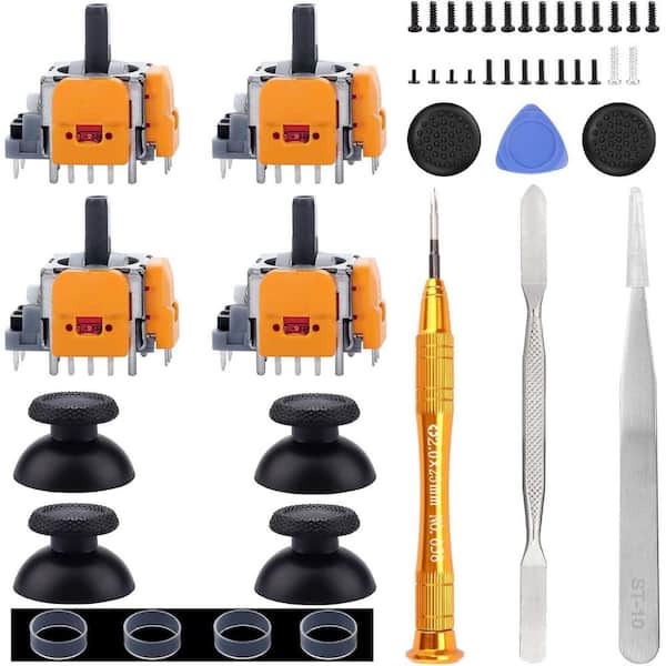 Lukyamzn 4 Pack Hall-Effect Joysticks 3D Analog Sensor Wheel Thumb Sticks Joystick Rocker Module for PS5 Controller Replacement