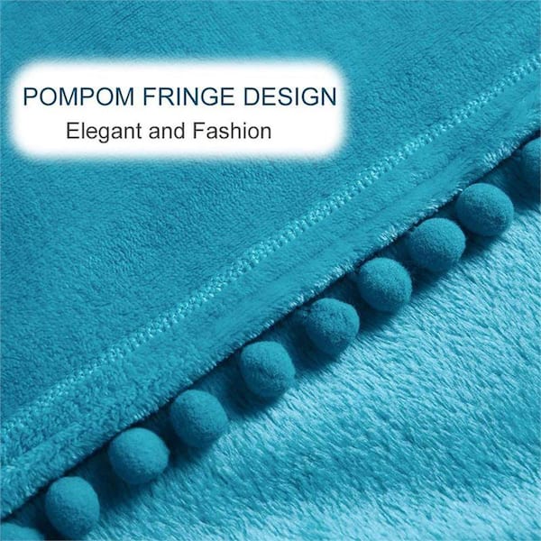 NexHome Teal 50 in. x 60 in. Lightweight Soft Microfiber Throw