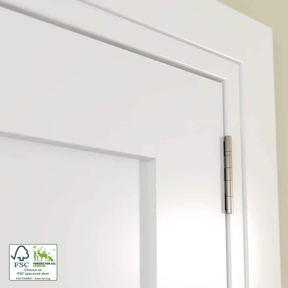 80" x 24" White Primed Pine 2-Panel Interior Slab Door