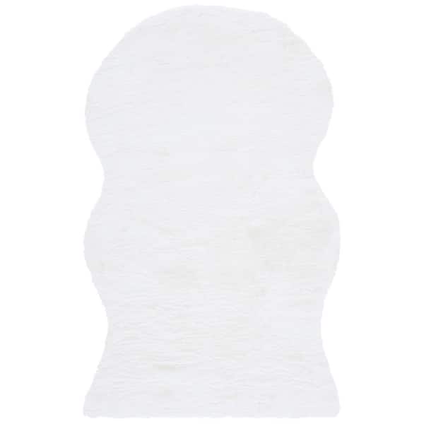 Faux Sheep Skin 5 ft. x 8 ft. Ivory Flokati Solid Color Area Rug