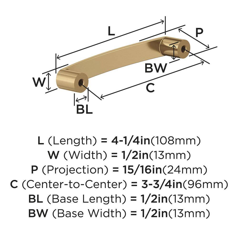 Champagne Bronze 3-3/4 inch Center-to-Center Cabinet Drawer Pull