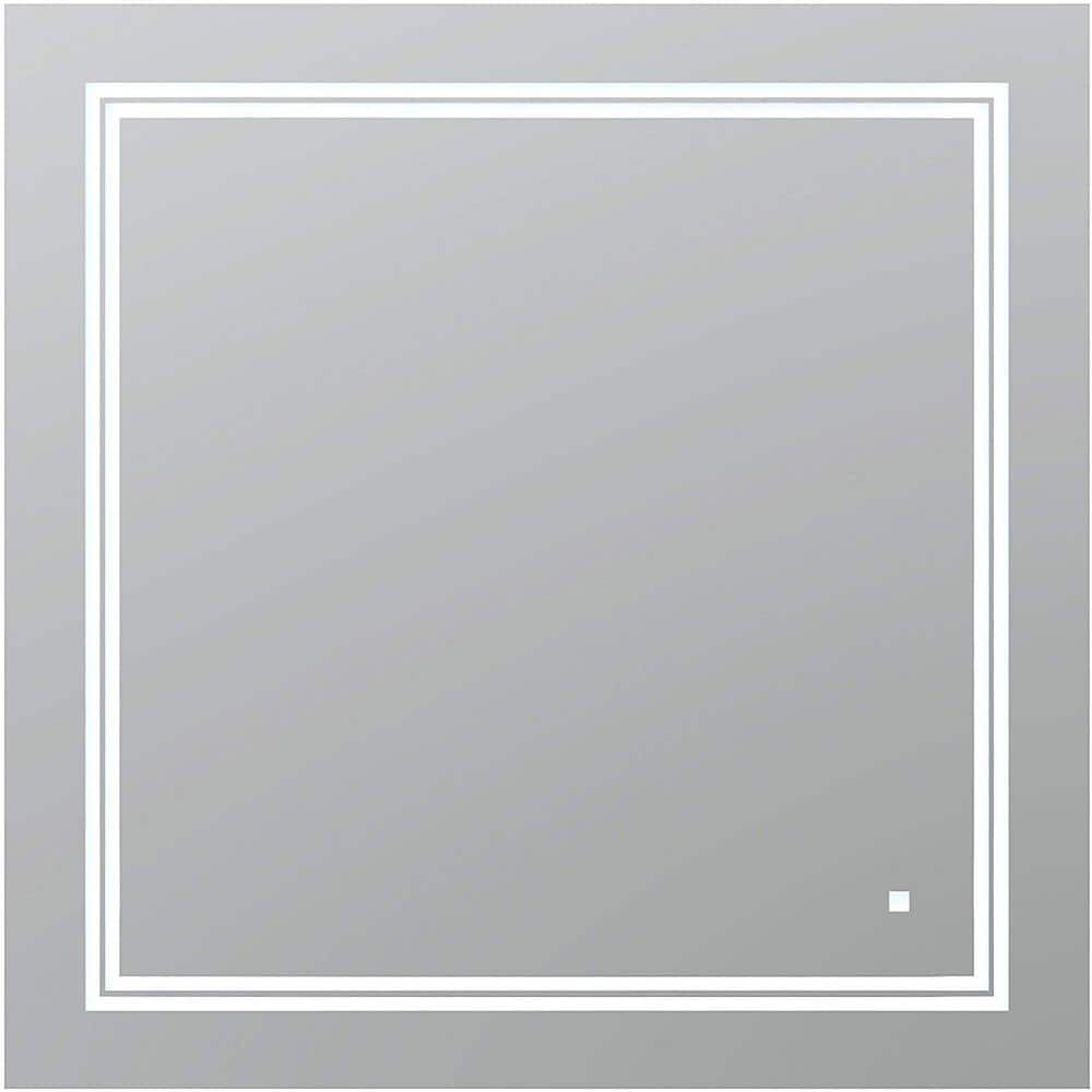 AQUADOM Soho LED Mirror with Defogger and Dimmable, Backlit + Front Lit.