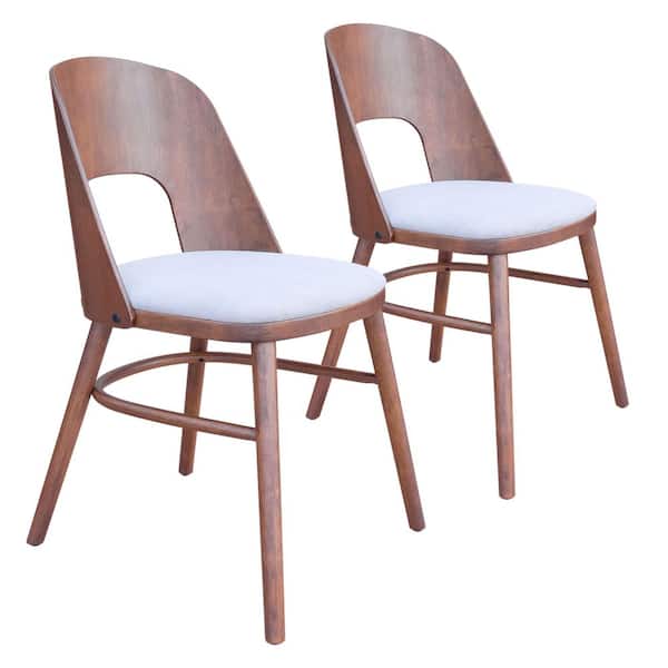 ZUO Iago Light Gray 100% Polyester Dining Chair Set - (Set of 2)