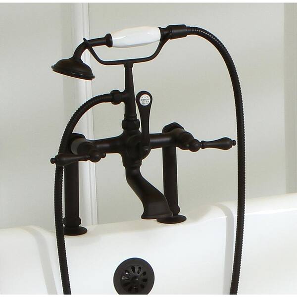 Slipper 5.6 ft. Acrylic Clawfoot Bathtub in White and Faucet Combo in Oil Rubbed Bronze Slipper 5.6 ft. Acrylic Clawfoot Bathtub in White and Faucet Combo in Oil Rubbed Bronze