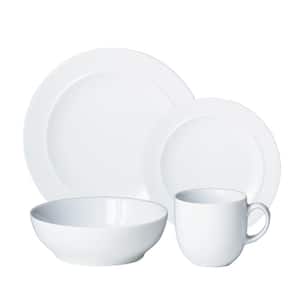 4-Piece White Dinnerware Set