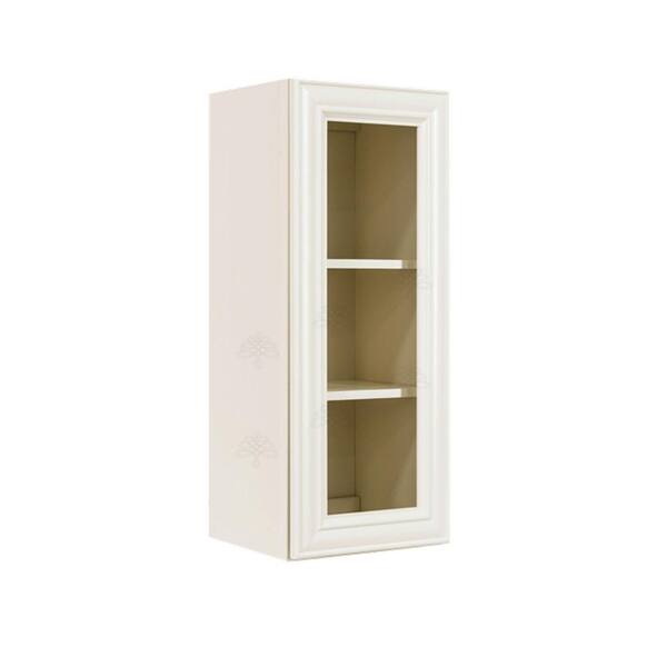 LIFEART CABINETRY Princeton Assembled 30 in. x 12 in. x 12 in. Wall Mullion Door Cabinet with 2-Door in Off-White