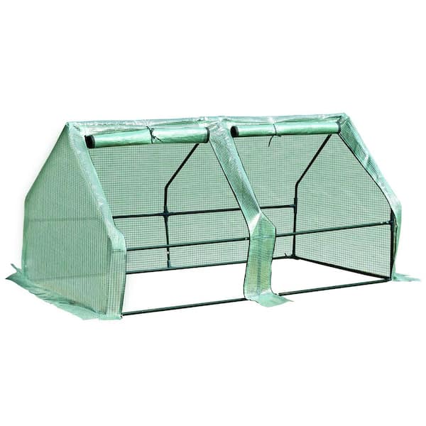 Outsunny 3 Ft. W X 5.9 Ft. L X 3 Ft. H Portable Mini Greenhouse With 2 