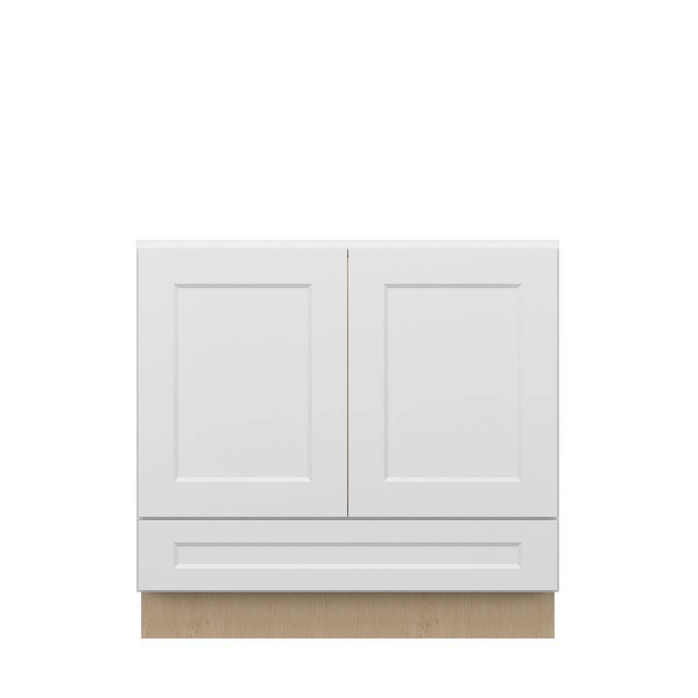 Norfolk Shaker 36 in. W x 34.5 in. H x 21 in. D in Painted White Plywood As