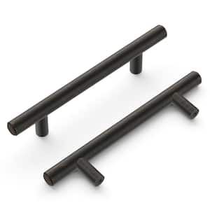 Bar Pulls Collection Pull 3-3/4 in. (96mm) Center to Center Vintage Bronze Finish Modern Steel Bar Pulls (10-Pack)