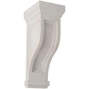 6-1/2 in. x 14 in. x 6-1/2 in. Chalk Dust White Traditional Recessed Wood Vintage Decor Corbel