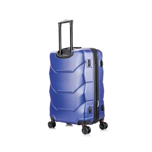 DUKAP Zonix 26 in. Blue Lightweight Hardside Spinner Suitcase