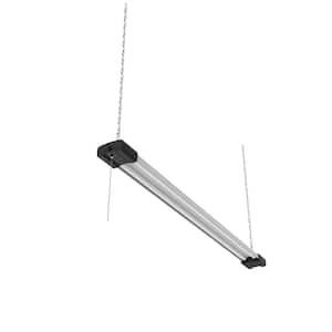 4 ft. 300-Watt Equivalent Integrated LED Black Shop Light Pull Chain 5000K 5000 Lumens Linkable (1-Pack)