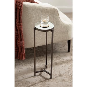 Aguilar 9 in. Bronze Round Glass End Table