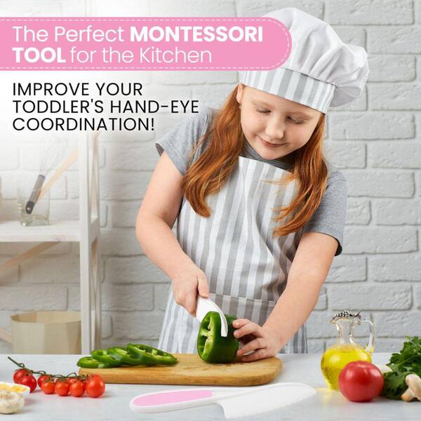 1 set of Montessori Kitchen Tools Toddlers Kids Cooking Sets Fake Cutter  Kids Cutting Board 