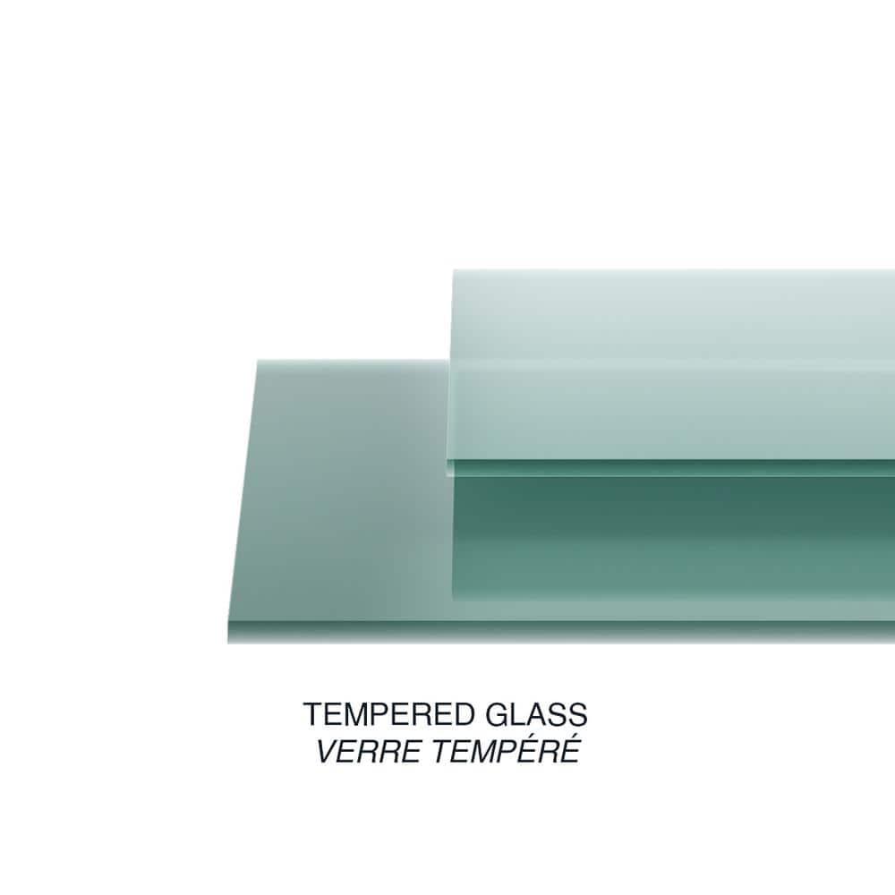 Black Framed 36'' x 77'' Tempered Glass Shower Door