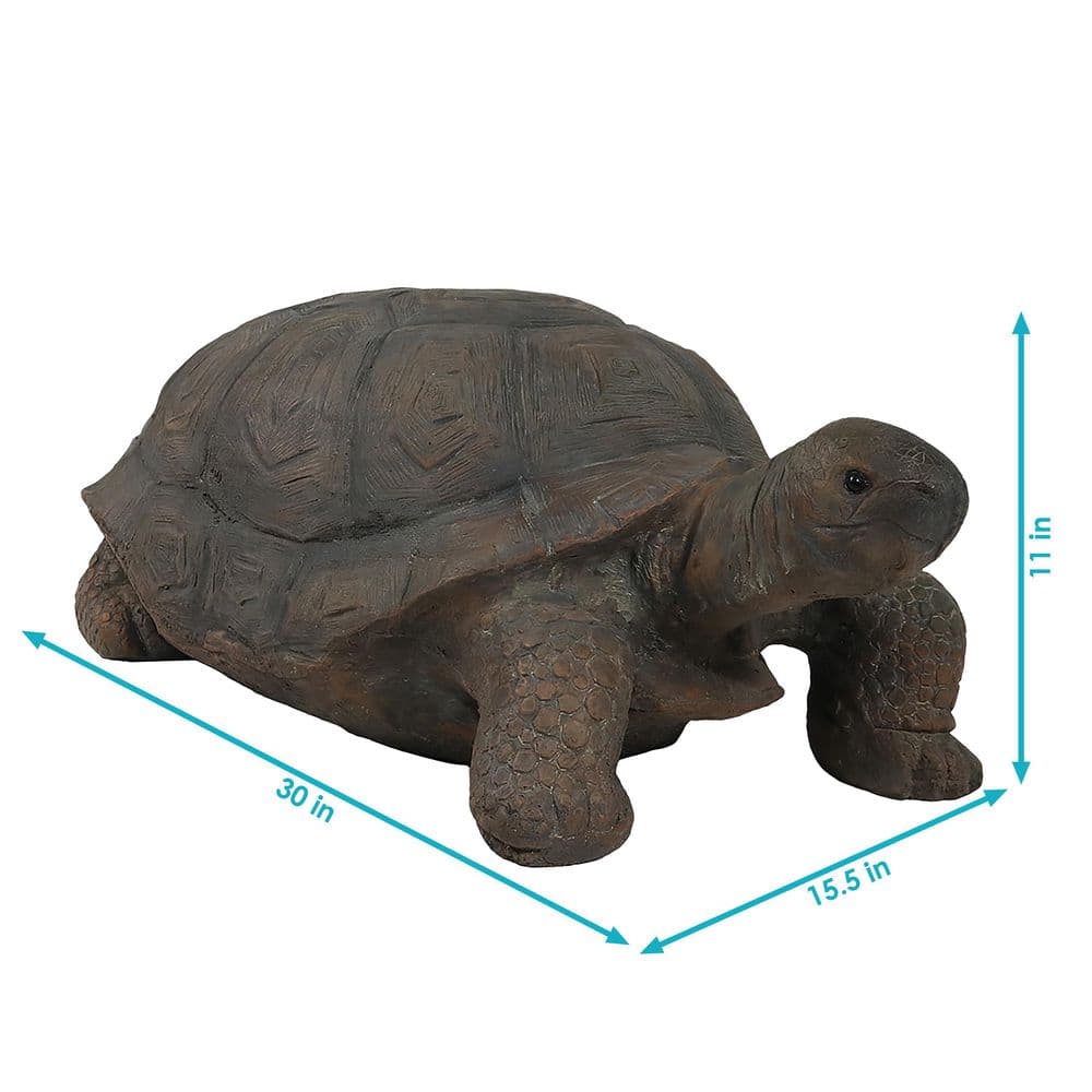 Todd the Tortoise Large Brown Poly-Concrete Garden Statue