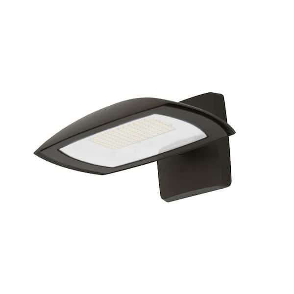 Commercial Electric 175W Equivalent Integrated LED Bronze Outdoor Residential Wall/Flood Light, 5000 Lumens