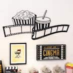 Wooden Movie Reel With Film Strip Cinema Theater Wall Decor Art