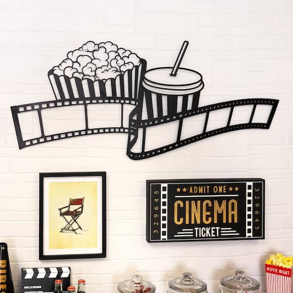 Stratton Home Decor Movie Treats and Film Strip Metal Wall Decor S43950 -  The Home Depot