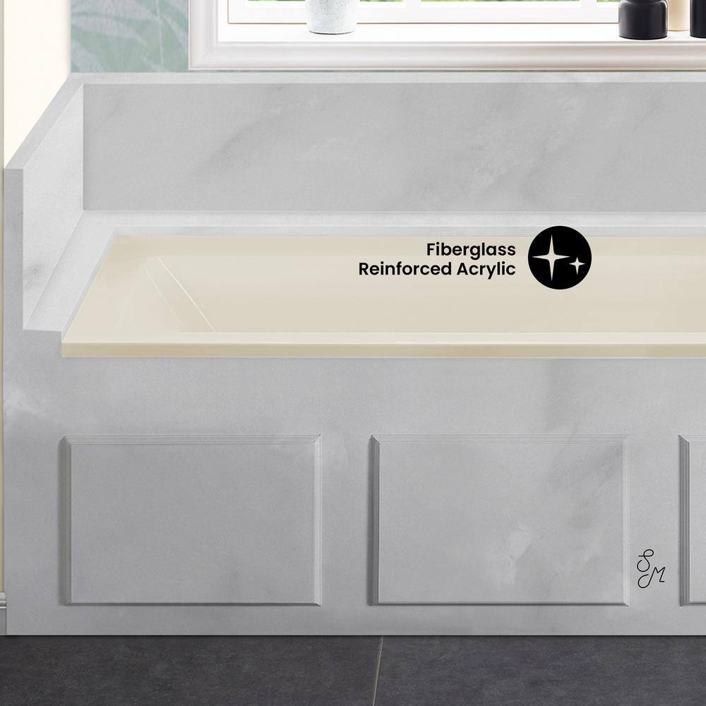 Voltaire 60" Bisque Acrylic Alcove Bathtub