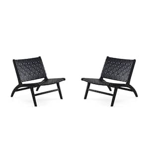Maintenon Black Leatherette Side Chair (Set of 2)