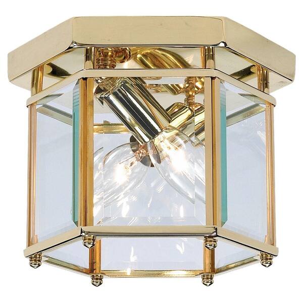 Generation Lighting Bretton 2-Light Polished Brass Flushmount