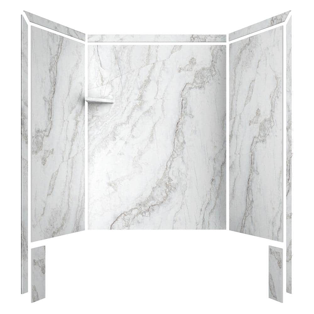 Calypso Marble Finish 80" Shower Wall Surround Kit