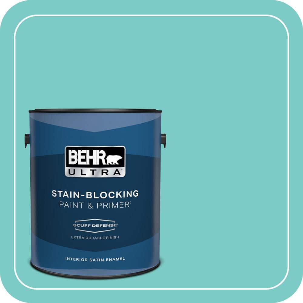 1 gal. #BIC-39 Blue Green Gem Extra Durable Satin Enamel Interior Paint & Primer price history on PriceWatchPro