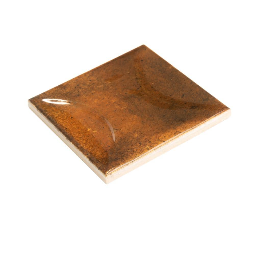 Antiek 4'' x 4'' Glossy Red Ceramic Wall Tile
