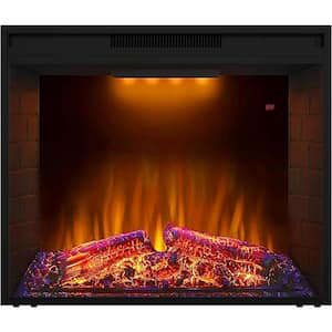 30 in. Electric Fireplace Insert for Existing Fireplace or TV Stand, 3-Top Light Colors, 750/1500-Watt, Black