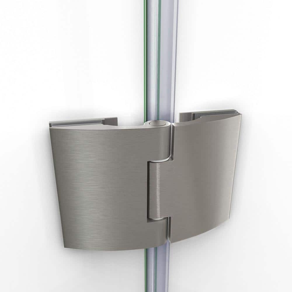 Aqua 56-60" Frameless Clear Glass Hinged Tub Door