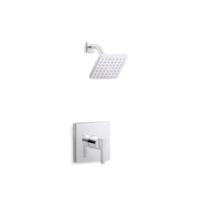 Honesty 1-Spray 6.5 in. Single Wall Mount Fixed Shower Head in Polished Chrome