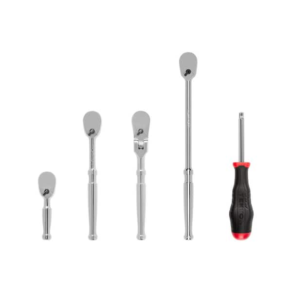 TEKTON 1/4 in. Drive Ratchet and Spinner Handle Set (5-Piece)