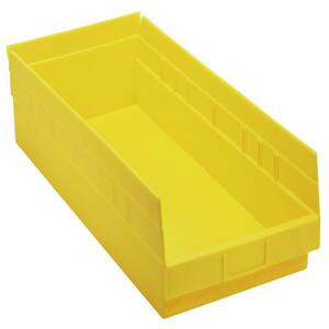 Economy Shelf 18.2 Qt. Storage Tote in Yellow (6-Pack)